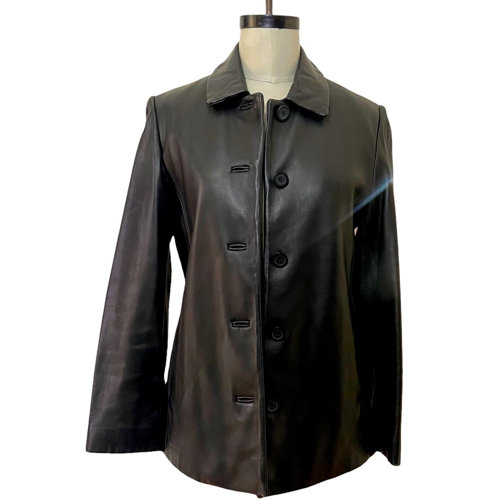 Vintage 90’s Vibe, Adler Black Leather Blazer/Jacket